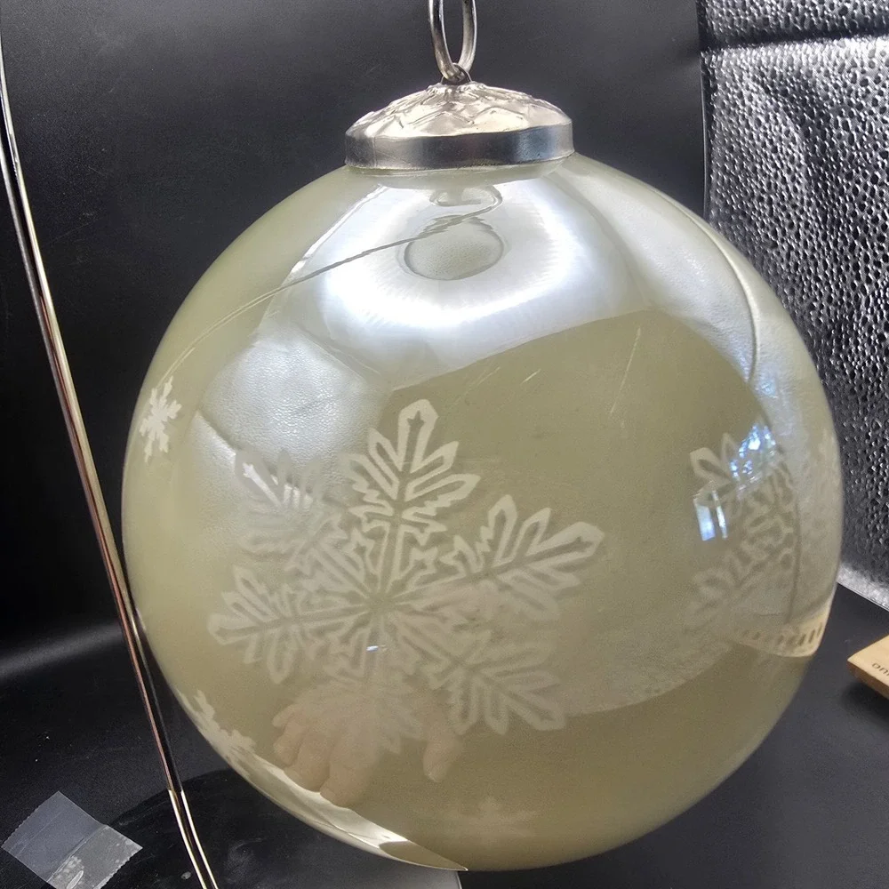 Blessings Unlimited Glass Christmas Ornament Ball Peace On Earth Large 5